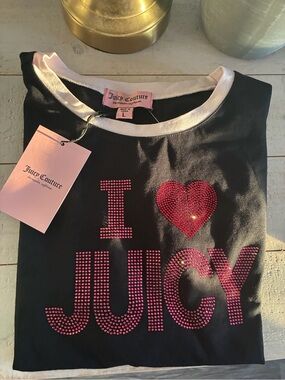 NWT Juicy Couture “I ❤️ JUICY” Rhinestone T-Shirt